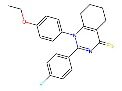 1-(4-ethoxyphenyl)-2-(4-fluorophenyl)-5,6,7,8-tetrahydroquinazoline-4(1H)-thione structure