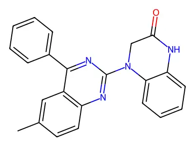 4-(6-Methyl-4-phenyl-2-quinazolinyl)-1,3-dihydroquinoxalin-2-one structure