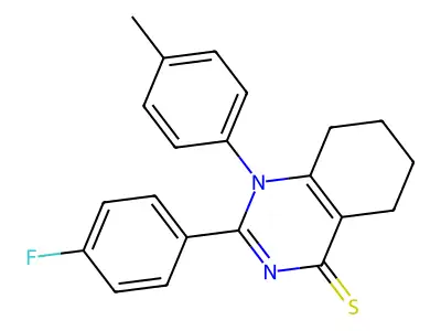 2-(4-Fluorophenyl)-1-(4-methylphenyl)-5,6,7,8-tetrahydroquinazoline-4-thione structure