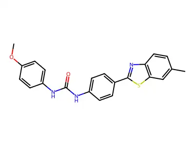 1-(4-Methoxyphenyl)-3-[4-(6-methyl-1,3-benzothiazol-2-yl)phenyl]urea structure