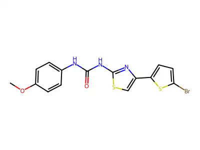 1-(4-(5-Bromothiophen-2-yl)thiazol-2-yl)-3-(4-methoxyphenyl)urea structure