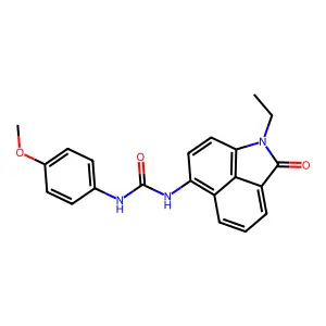 1-(1-Ethyl-2-oxo-1,2-dihydrobenzo[cd]indol-6-yl)-3-(4-methoxyphenyl)urea structure