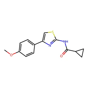 N-[4-(4-methoxyphenyl)-1,3-thiazol-2-yl]cyclopropanecarboxamide structure