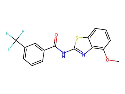 N-(4-methoxy-1,3-benzothiazol-2-yl)-3-(trifluoromethyl)benzamide structure