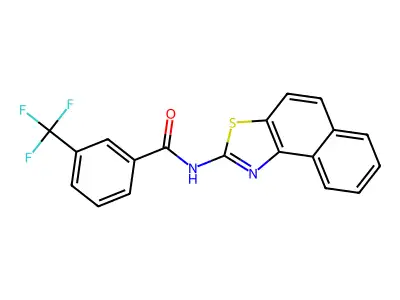 N-(naphtho[1,2-d]thiazol-2-yl)-3-(trifluoromethyl)benzamide structure