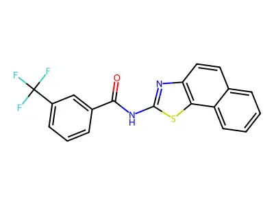N-(naphtho[2,1-d]thiazol-2-yl)-3-(trifluoromethyl)benzamide structure
