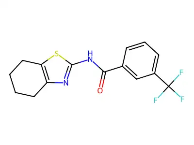 N-(4,5,6,7-tetrahydro-1,3-benzothiazol-2-yl)-3-(trifluoromethyl)benzamide structure