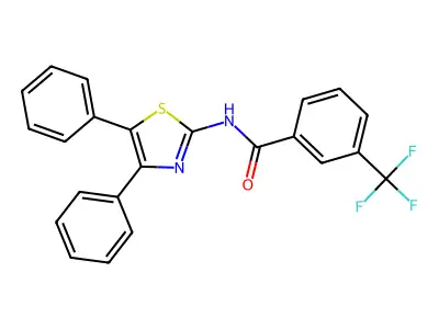 N-(4,5-diphenyl-1,3-thiazol-2-yl)-3-(trifluoromethyl)benzamide structure
