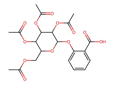 2-{[3,4,5-Tris(acetyloxy)-6-[(acetyloxy)methyl]oxan-2-yl]oxy}benzoic acid structure