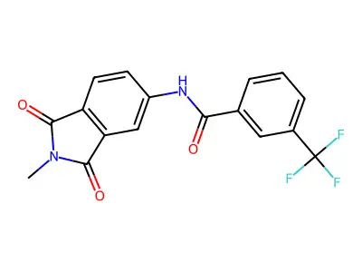 N-(2-methyl-1,3-dioxoisoindolin-5-yl)-3-(trifluoromethyl)benzamide structure