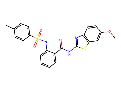 N-(6-methoxy-1,3-benzothiazol-2-yl)-2-[(4-methylphenyl)sulfonylamino]benzamide structure