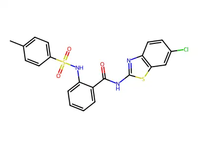 N-(6-chloro-1,3-benzothiazol-2-yl)-2-[(4-methylphenyl)sulfonylamino]benzamide structure