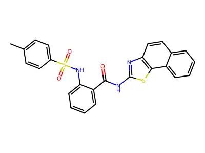 2-(4-methylbenzenesulfonamido)-N-{naphtho[2,1-d][1,3]thiazol-2-yl}benzamide structure