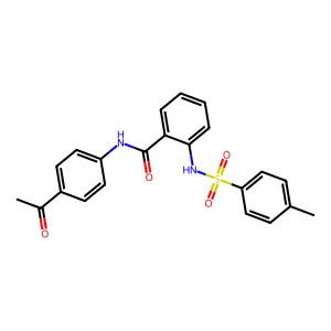N-(4-acetylphenyl)-2-(4-methylbenzenesulfonamido)benzamide structure
