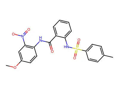 N-(4-methoxy-2-nitrophenyl)-2-[(4-methylphenyl)sulfonylamino]benzamide structure