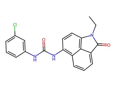 1-(3-Chlorophenyl)-3-(1-ethyl-2-oxo-1,2-dihydrobenzo[cd]indol-6-yl)urea structure