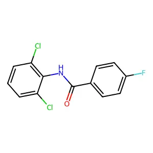 N-(2,6-dichlorophenyl)-4-fluorobenzamide structure
