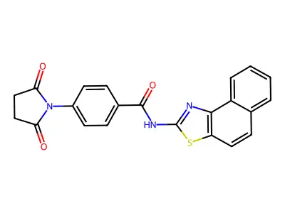 N-benzo[e][1,3]benzothiazol-2-yl-4-(2,5-dioxopyrrolidin-1-yl)benzamide structure
