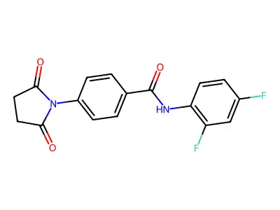 N-(2,4-difluorophenyl)-4-(2,5-dioxopyrrolidin-1-yl)benzamide structure
