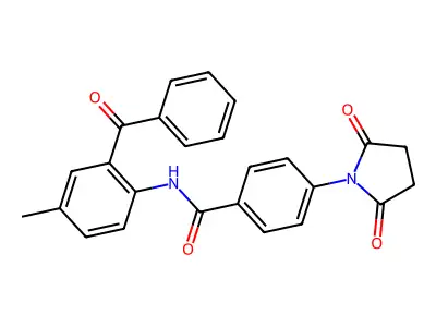 N-(2-benzoyl-4-methylphenyl)-4-(2,5-dioxopyrrolidin-1-yl)benzamide structure