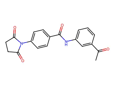 N-(3-acetylphenyl)-4-(2,5-dioxopyrrolidin-1-yl)benzamide structure