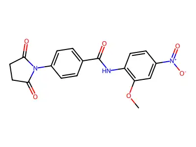 4-(2,5-dioxopyrrolidin-1-yl)-N-(2-methoxy-4-nitrophenyl)benzamide structure