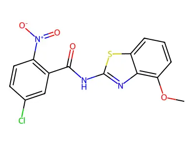 5-chloro-N-(4-methoxy-1,3-benzothiazol-2-yl)-2-nitrobenzamide structure