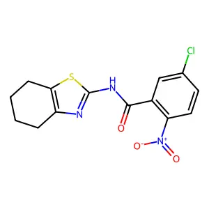 5-chloro-2-nitro-N-(4,5,6,7-tetrahydro-1,3-benzothiazol-2-yl)benzamide structure