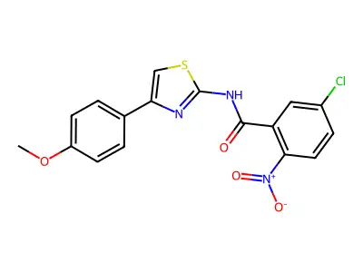 5-chloro-N-[4-(4-methoxyphenyl)-1,3-thiazol-2-yl]-2-nitrobenzamide structure