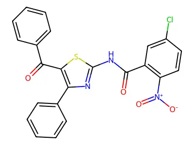 N-(5-benzoyl-4-phenyl-1,3-thiazol-2-yl)-5-chloro-2-nitrobenzamide structure