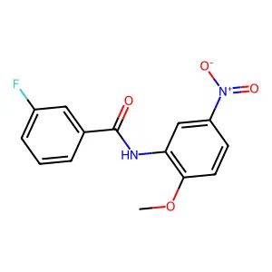 3-fluoro-N-(2-methoxy-5-nitrophenyl)benzamide structure