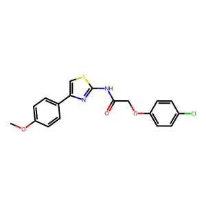 2-(4-chlorophenoxy)-N-[4-(4-methoxyphenyl)-1,3-thiazol-2-yl]acetamide structure