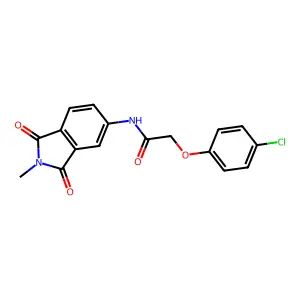 2-(4-chlorophenoxy)-N-(2-methyl-1,3-dioxo-2,3-dihydro-1H-isoindol-5-yl)acetamide structure