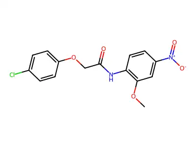 2-(4-chlorophenoxy)-N-(2-methoxy-4-nitrophenyl)acetamide structure