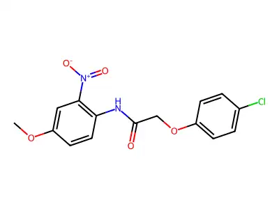 2-(4-chlorophenoxy)-N-(4-methoxy-2-nitrophenyl)acetamide structure
