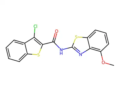 3-chloro-N-(4-methoxy-1,3-benzothiazol-2-yl)-1-benzothiophene-2-carboxamide structure