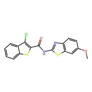 3-chloro-N-(6-methoxy-1,3-benzothiazol-2-yl)-1-benzothiophene-2-carboxamide structure
