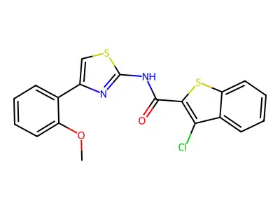 3-chloro-N-[4-(2-methoxyphenyl)-1,3-thiazol-2-yl]-1-benzothiophene-2-carboxamide structure
