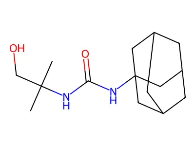 N-1-Adamantyl-N'-(2-hydroxy-1,1-dimethylethyl)urea structure
