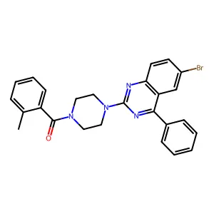 4-(6-Bromo-4-phenylquinazolin-2-yl)piperazinyl 2-methylphenyl ketone structure