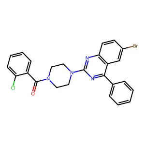 6-Bromo-2-[4-(2-chlorobenzoyl)piperazin-1-yl]-4-phenylquinazoline structure