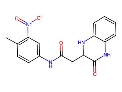 N-(4-methyl-3-nitrophenyl)-2-(3-oxo-1,2,3,4-tetrahydroquinoxalin-2-yl)acetamide structure