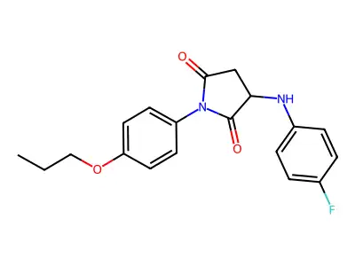 3-(4-Fluoroanilino)-1-(4-propoxyphenyl)pyrrolidine-2,5-dione structure