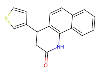 4-(thiophen-3-yl)-3,4-dihydrobenzo[h]quinolin-2(1H)-one structure