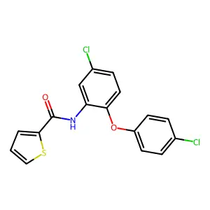 N-[5-chloro-2-(4-chlorophenoxy)phenyl]thiophene-2-carboxamide structure