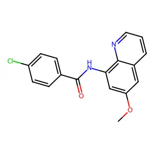 4-chloro-N-(6-methoxyquinolin-8-yl)benzamide structure