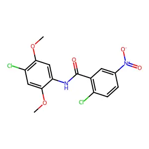 2-chloro-N-(4-chloro-2,5-dimethoxyphenyl)-5-nitrobenzamide structure