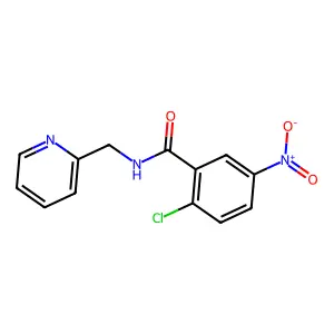 2-chloro-5-nitro-N-(pyridin-2-ylmethyl)benzamide structure