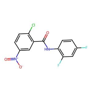 2-chloro-N-(2,4-difluorophenyl)-5-nitrobenzamide structure
