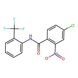 4-chloro-2-nitro-N-[2-(trifluoromethyl)phenyl]benzamide structure